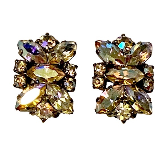 Vintage Jewelry Vintage Austria Ab Iridescent Crystal Rhinestone